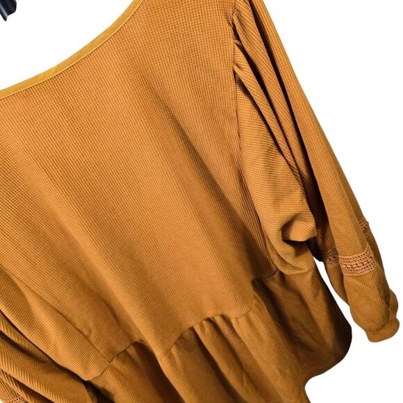 Zac & Rachel Yellow Puff Sleeve Ruched Blouse - Picture 4 of 7